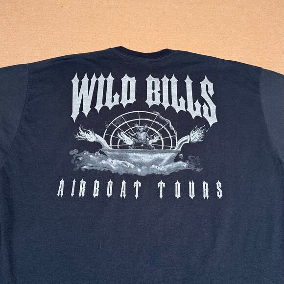 Vintage Wild Bills Airboat Tours Shirt OSG Swamp Gangster Florida Jerzees 2XL - Picture 3 of 6
